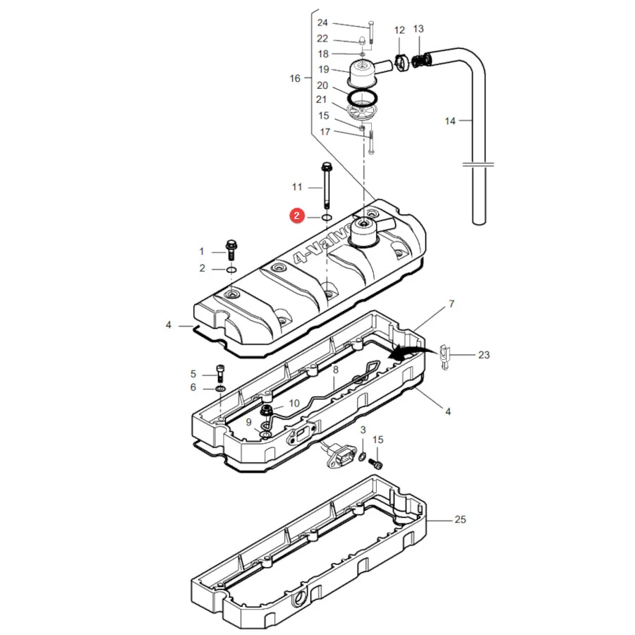 AGCO - V614901030 - Massey Ferguson Zylinderkopfdeckel-O-Ring