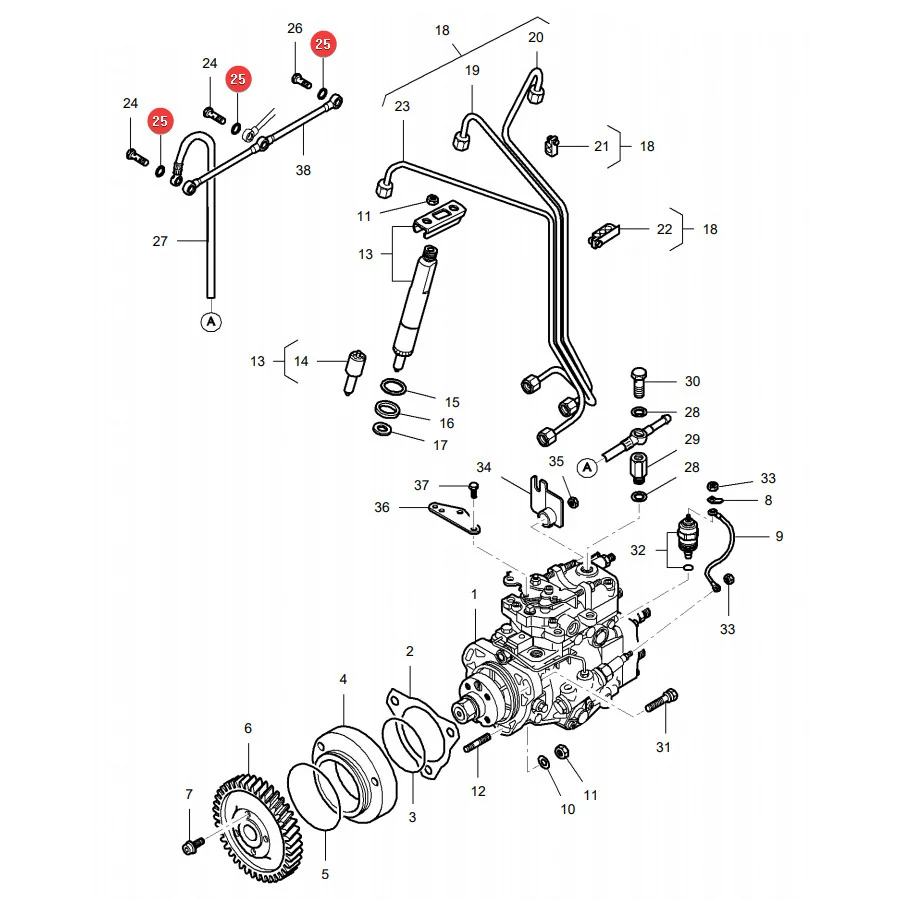 AGCO - V615870610 - Massey Ferguson Einspritzpumpen-Unterlegscheibe