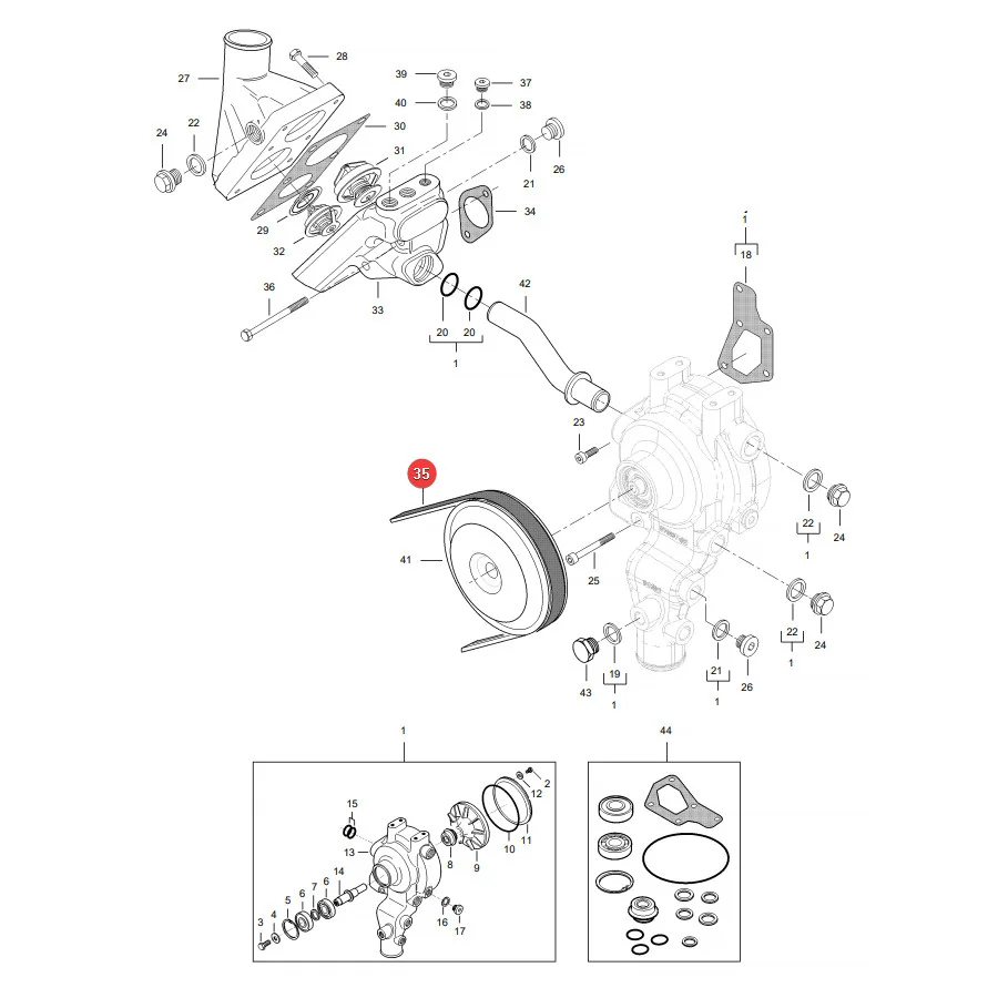 AGCO - V685041022 - Massey Ferguson Keilriemen