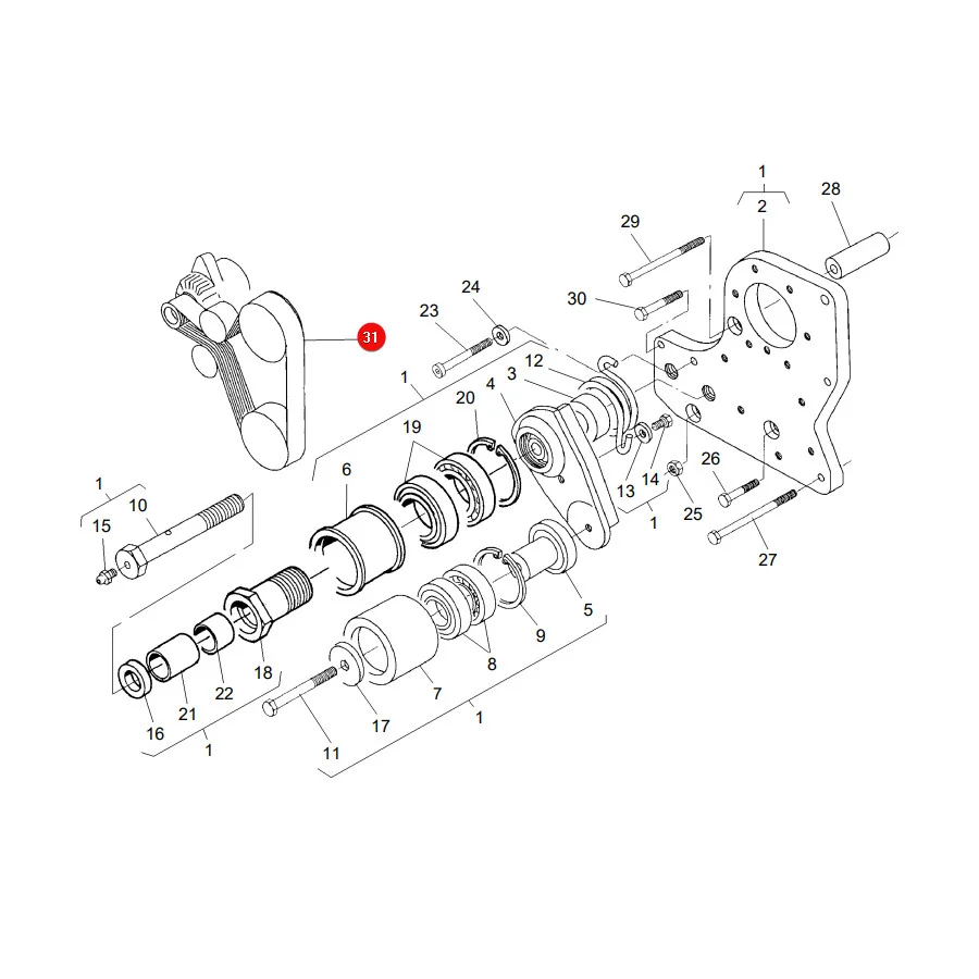 AGCO - V685121860 - Massey Ferguson Keilriemen