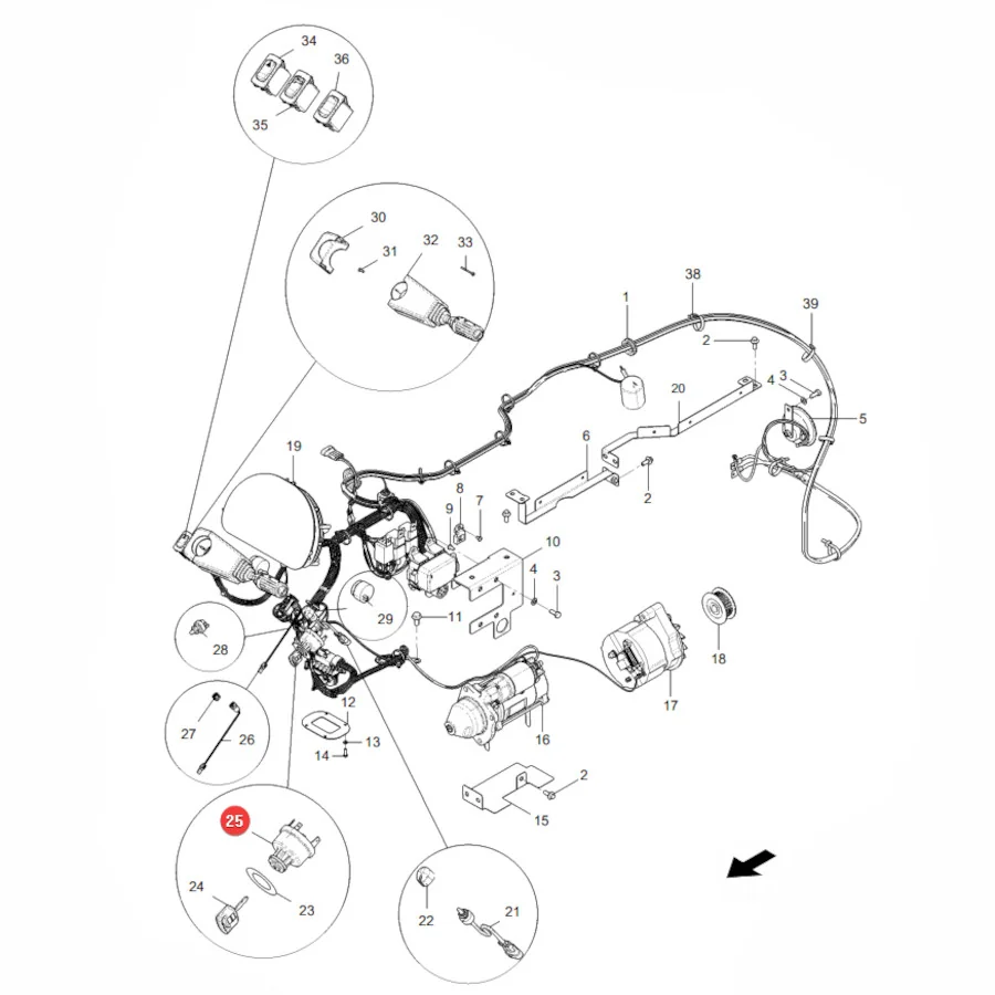 AGCO - V82296900 - Valtra Zündschloss
