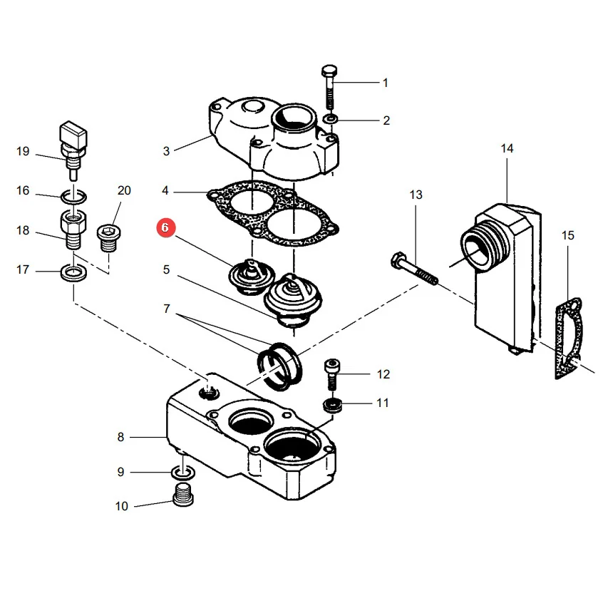 AGCO - V836015156 - Massey Ferguson Motorthermostat