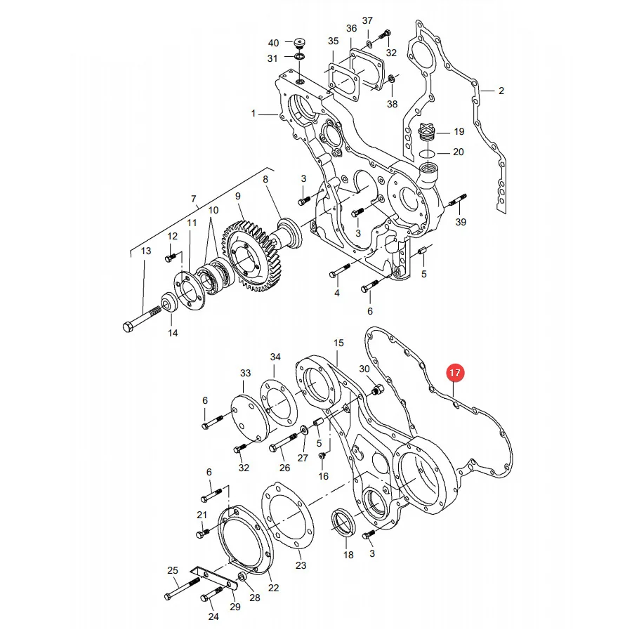 AGCO - V836117329 - Massey Ferguson Steuerzeitenabdeckungsdichtung