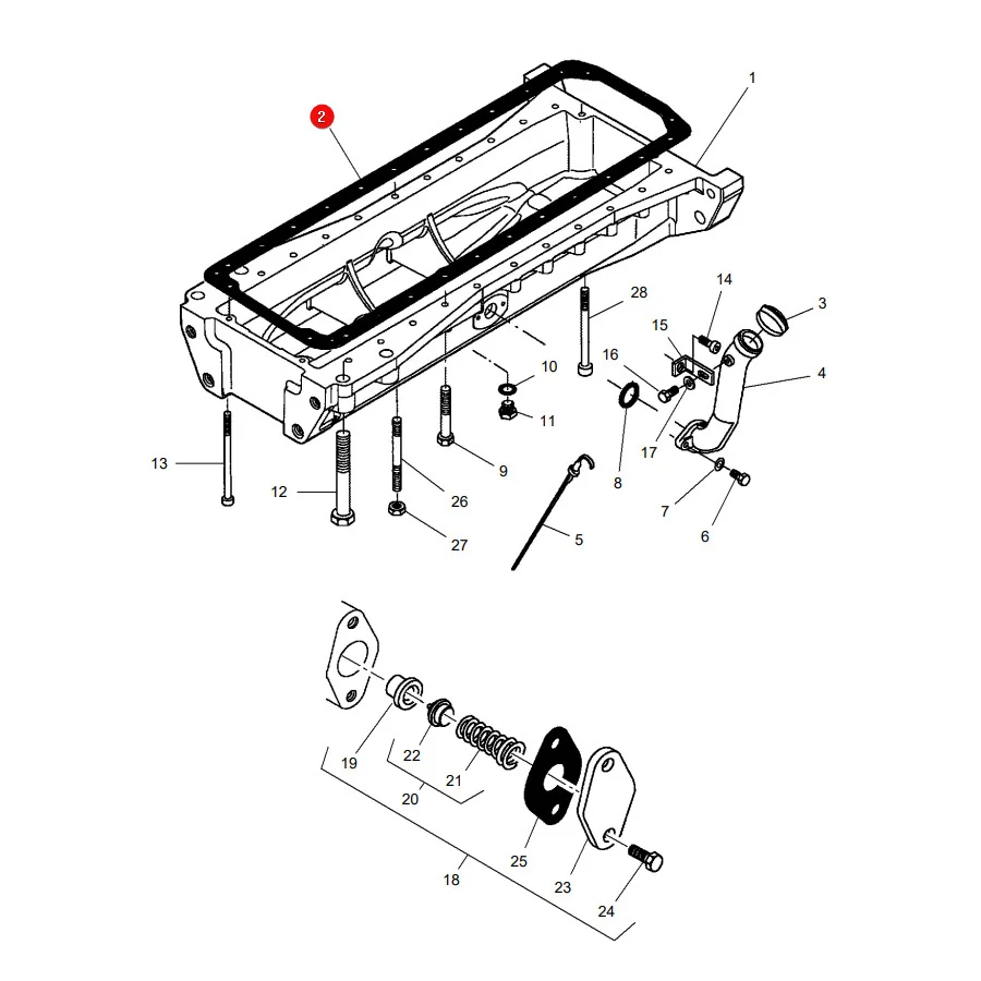 AGCO - V836322183 - Ölwannendichtung Massey Ferguson