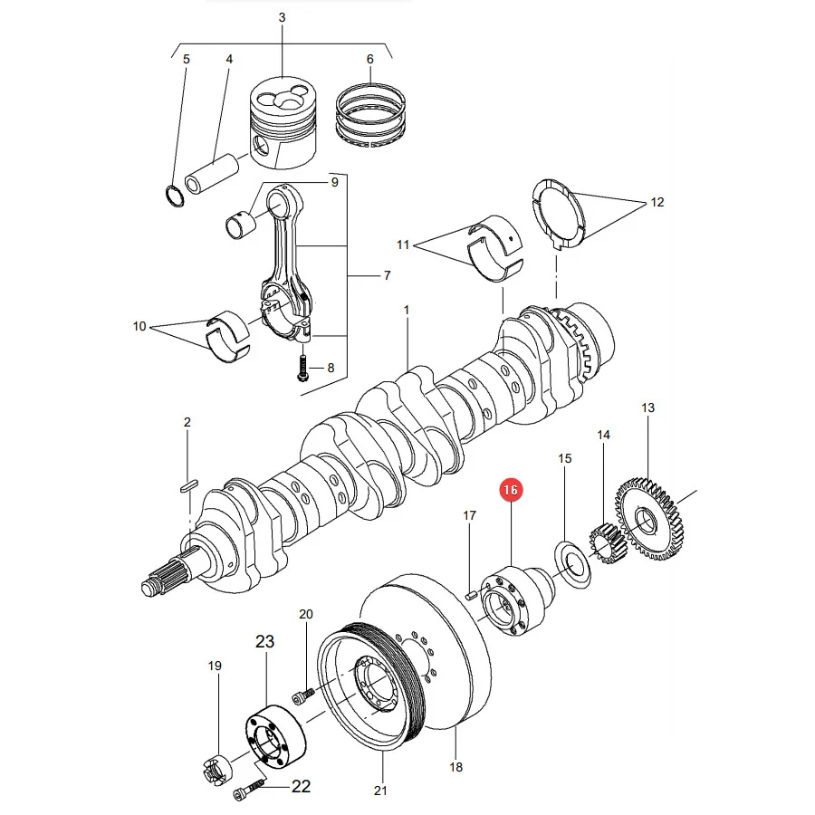 AGCO - V836322586 - Kurbelwellennabe Massey Ferguson