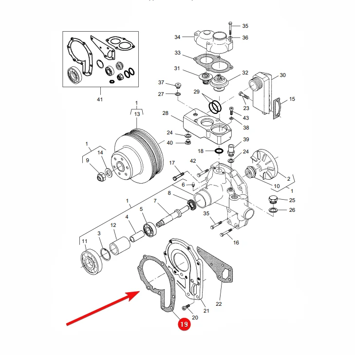 AGCO - V836338525 - Wasserpumpendichtung Massey Ferguson