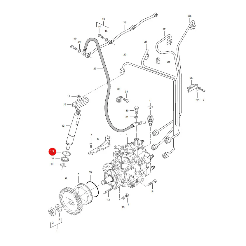 AGCO - V836652170 - Injektor-Unterlegscheibe Massey Ferguson