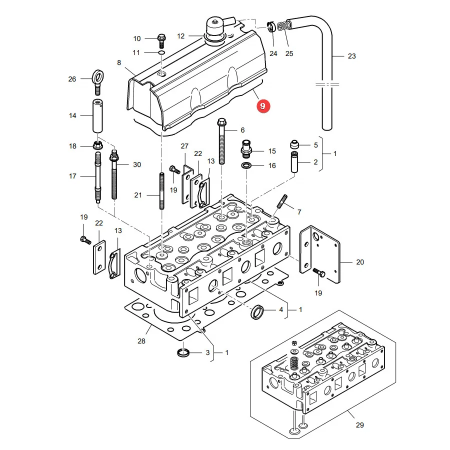 AGCO - V836667243 - Deckeldichtung Massey Ferguson