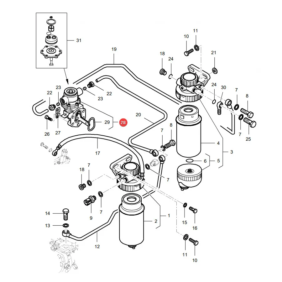 AGCO - V836667405 - Förderpumpe Massey Ferguson