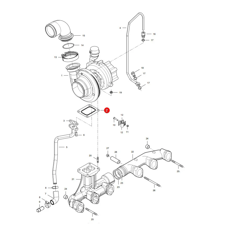 AGCO - V836840992 - Massey Ferguson Turboladerdichtung