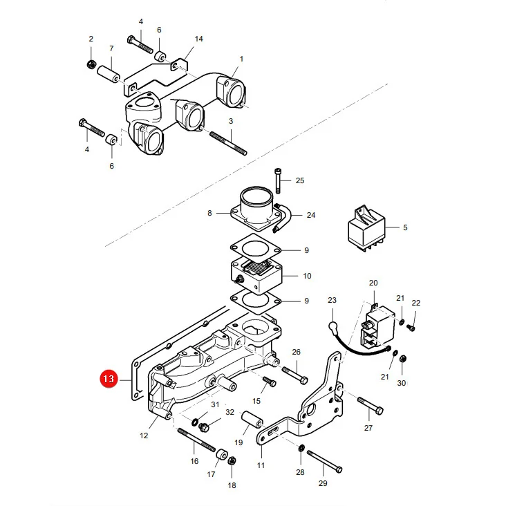 AGCO - V836847496 - Massey Ferguson Ansaugkrümmerdichtung