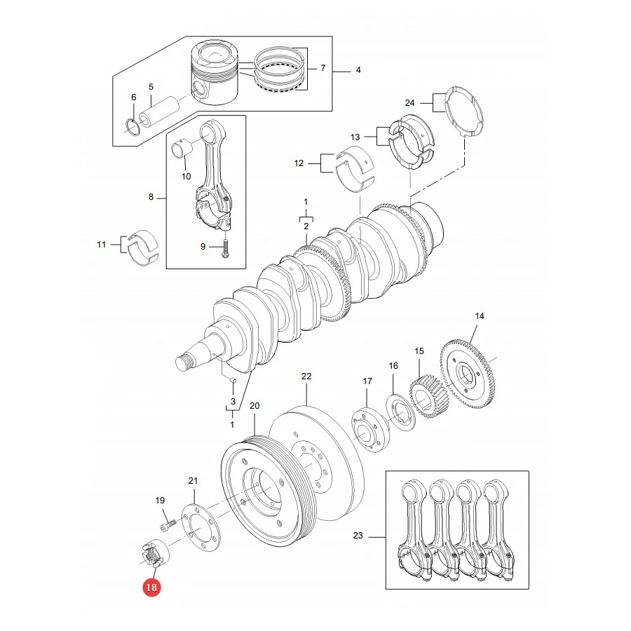 AGCO - V836847641 - Massey Ferguson Kurbelwellenmutter