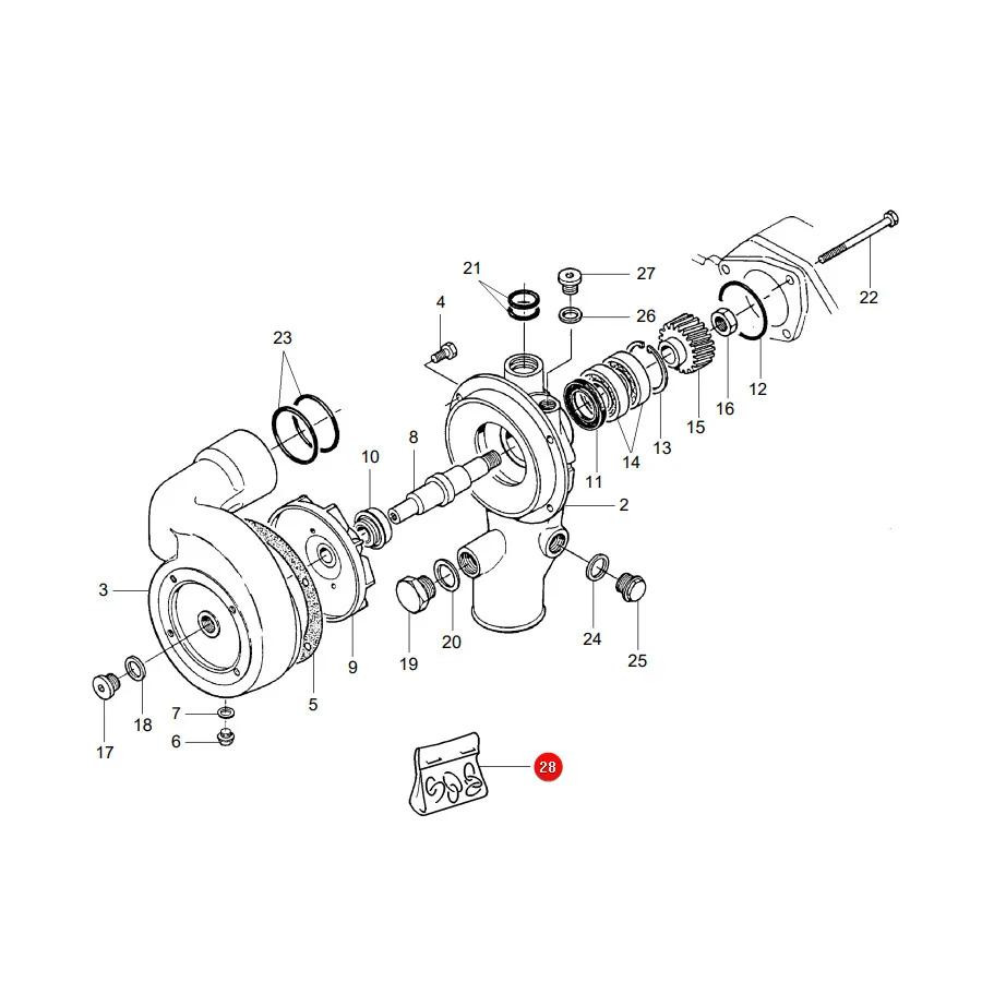 AGCO - V836862271 - Wasserpumpen-Reparatursatz Massey Ferguson
