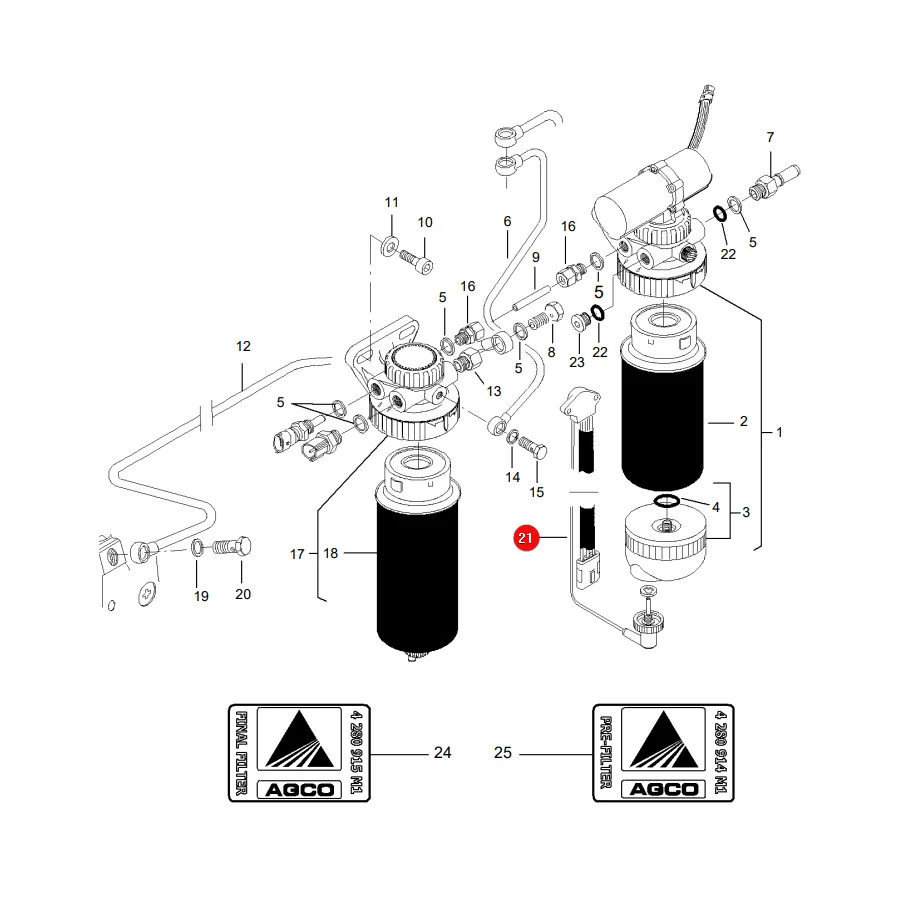 AGCO - V836866576 - Massey Ferguson Wasser-im-Kraftstoff-Sensor