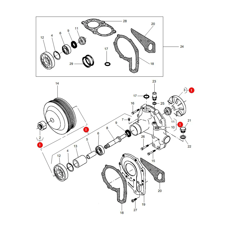 AGCO - V836866767 - Massey Ferguson Wasserpumpe