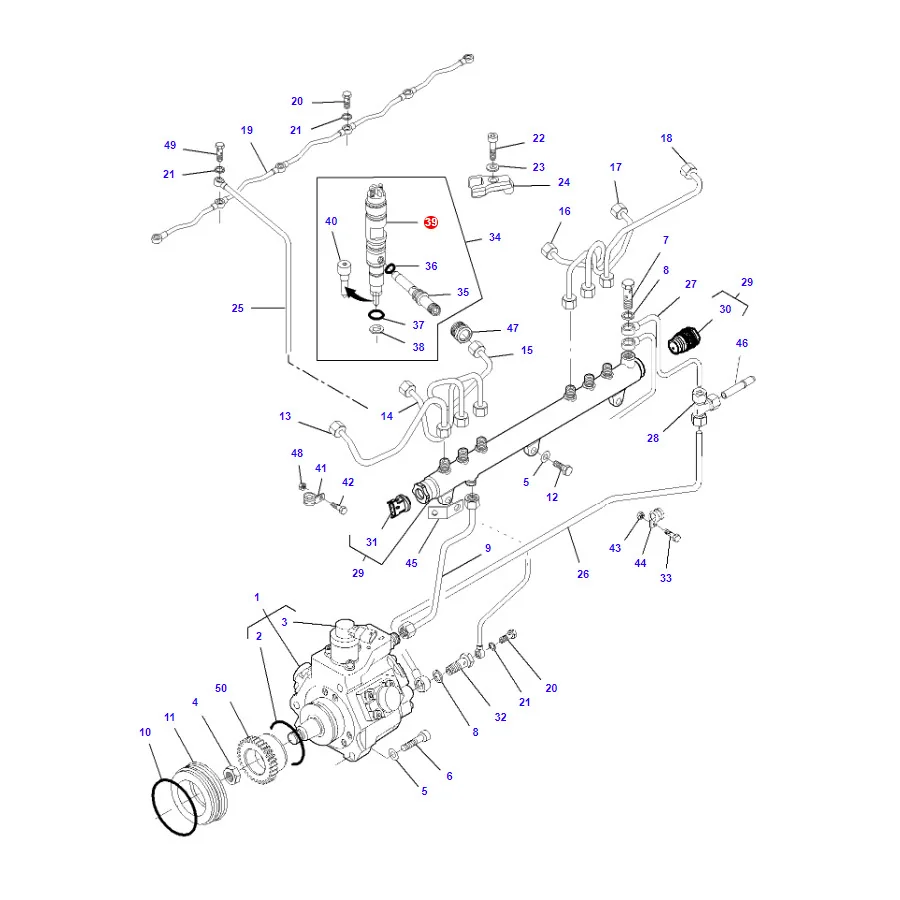 AGCO - V837062629 - Massey Ferguson Kraftstoffinjektor
