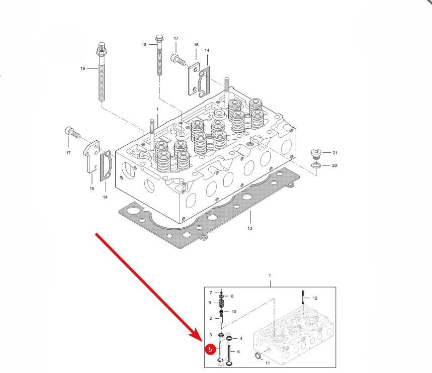 AGCO - V837069002 - Massey Ferguson Auslassventilkopf