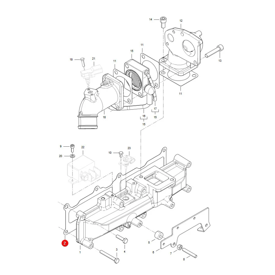 AGCO - V837069009 - Massey Ferguson Ansaugkrümmerdichtung
