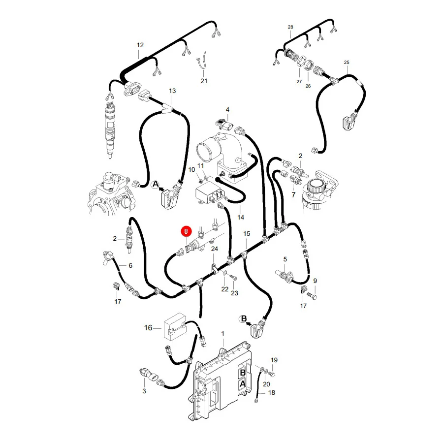 AGCO - V837069410 - Massey Ferguson  Kraftstoffdrucksensor