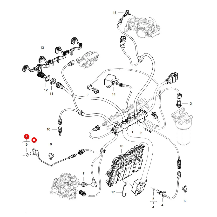 AGCO - V837070189 - Massey Ferguson  Motordrehzahlsensor
