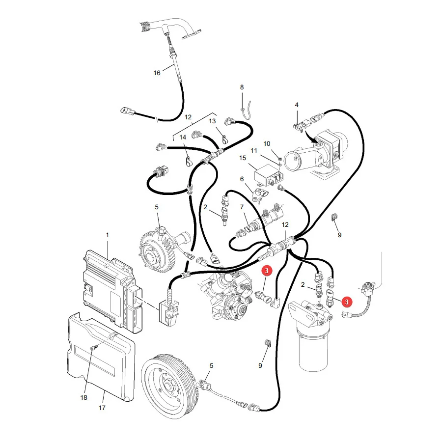 AGCO - V837070201 - Massey Ferguson  Öldrucksensor