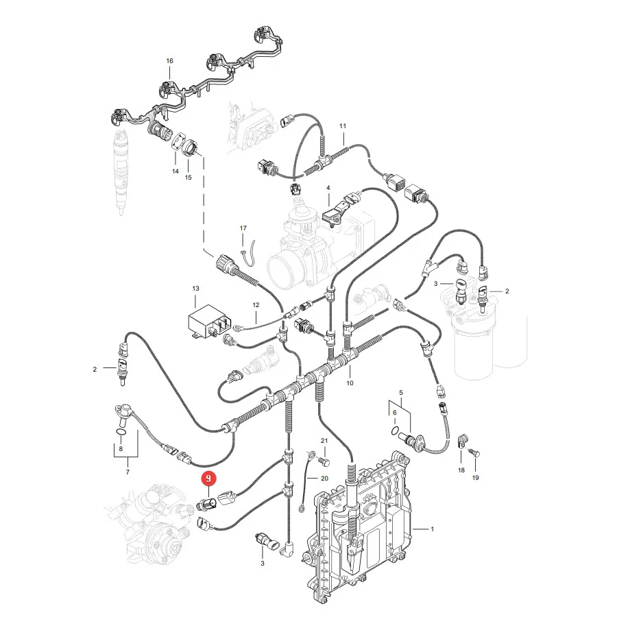 AGCO - V837070209 - Massey Ferguson  Kraftstoffdrucksensor