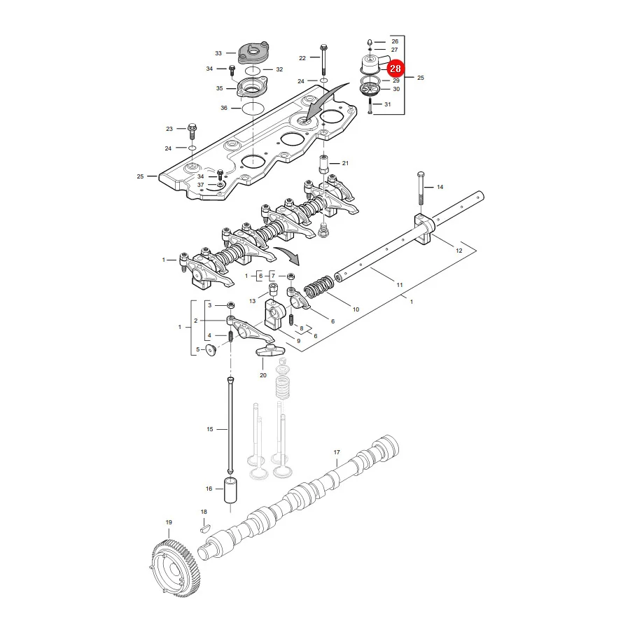 AGCO - V837070442 - Massey Ferguson Motor-Entlüftung