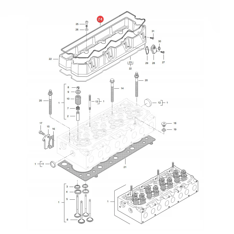 AGCO - V837073751 - Massey Ferguson Ventildeckeldichtung