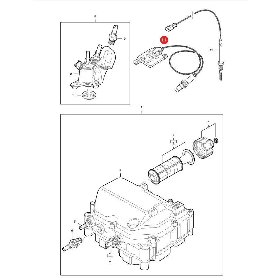 AGCO - V837073768 - Massey Ferguson NOX-SCR-Sensor