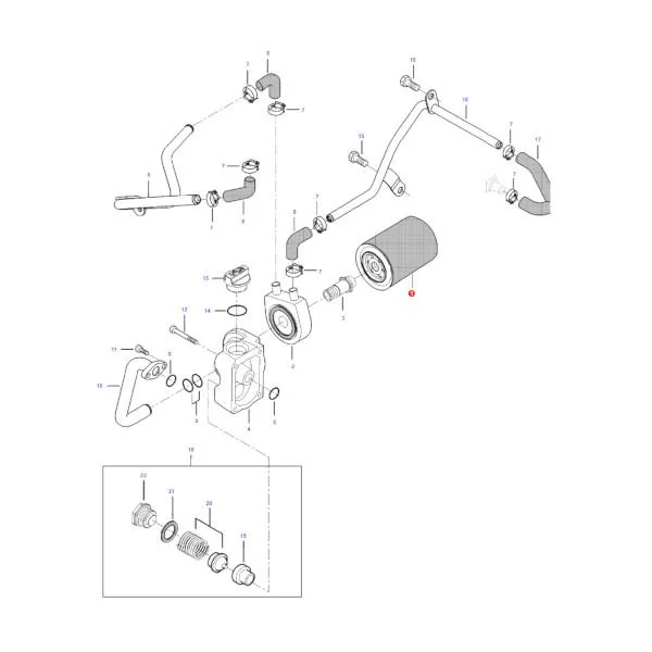AGCO - V837079728 - Massey Ferguson Motorölfilter