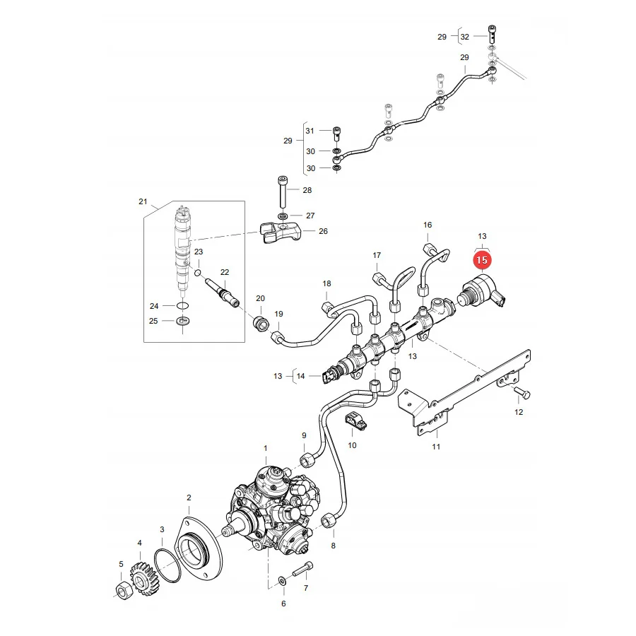 AGCO - V837079834 - Massey Ferguson Kraftstoffeinspritz-Druckventil