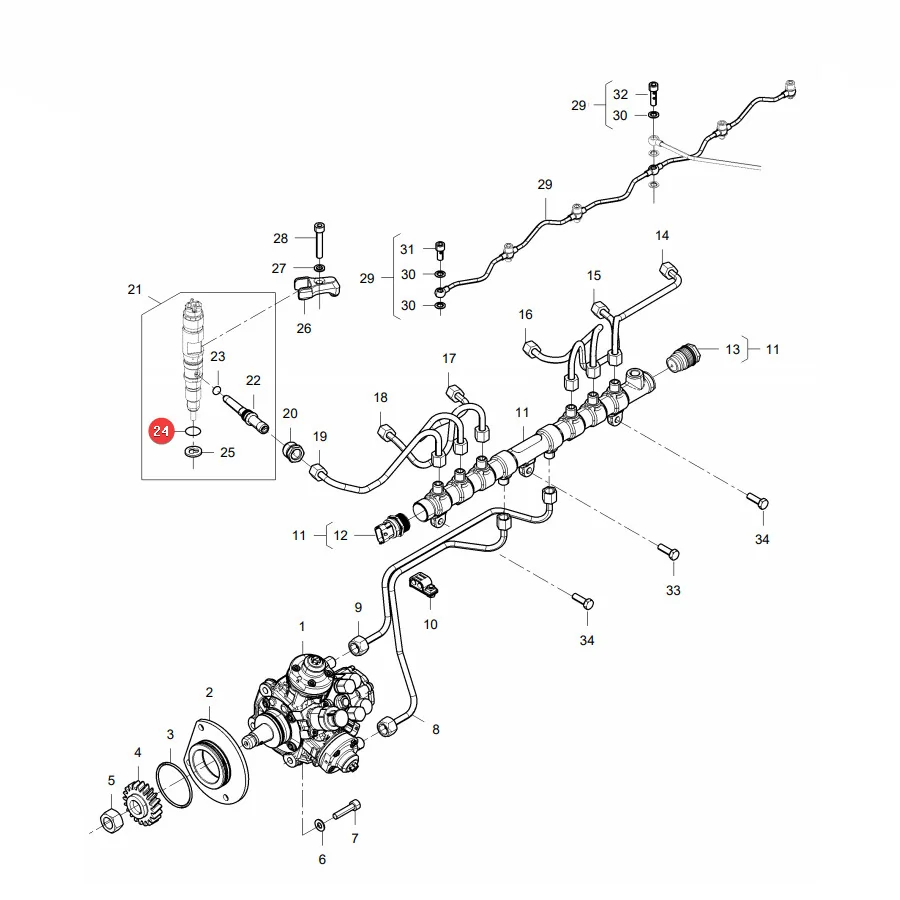 AGCO - V837079978 - Massey Ferguson Kraftstoffeinspritz-O-Ring