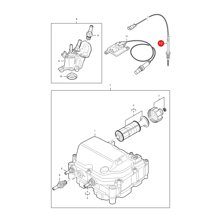AGCO - V837084096 - Massey Ferguson Abgasreinigungs-Sensor