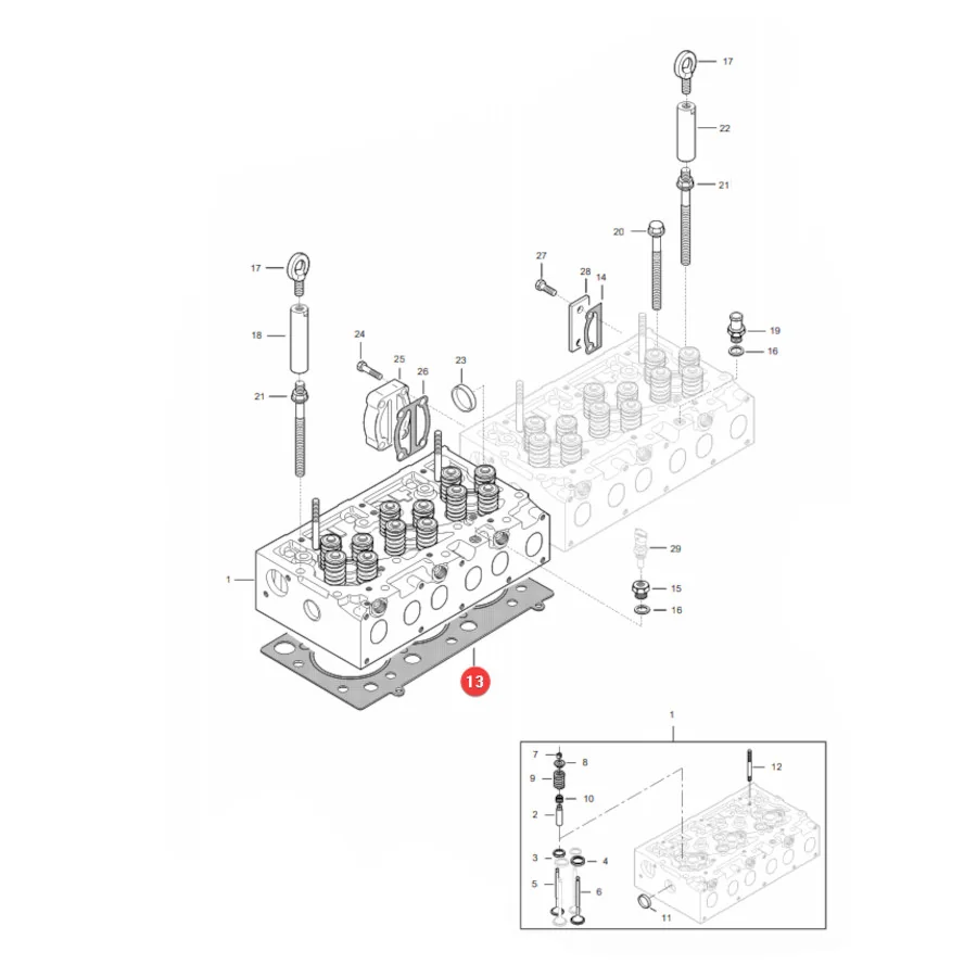 AGCO - V837084523 - Massey Ferguson Zylinderkopfdichtung