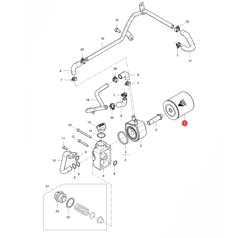 AGCO - V837086176 - Massey Ferguson Ölfilter