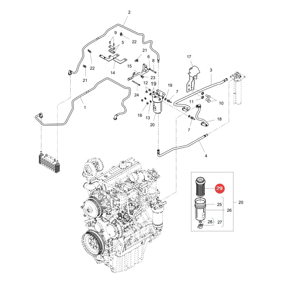 AGCO - V837086374 - Massey Ferguson Kraftstofffilter
