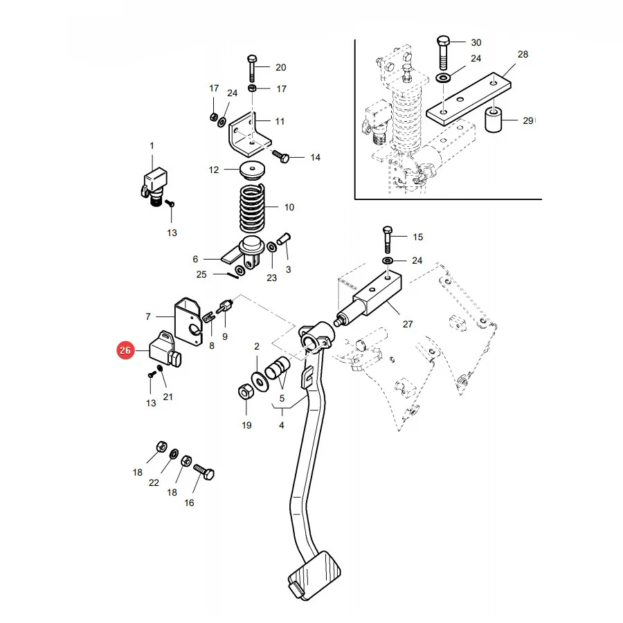 AGCO - VA205071 - Kupplungspedalsensor Massey Ferguson