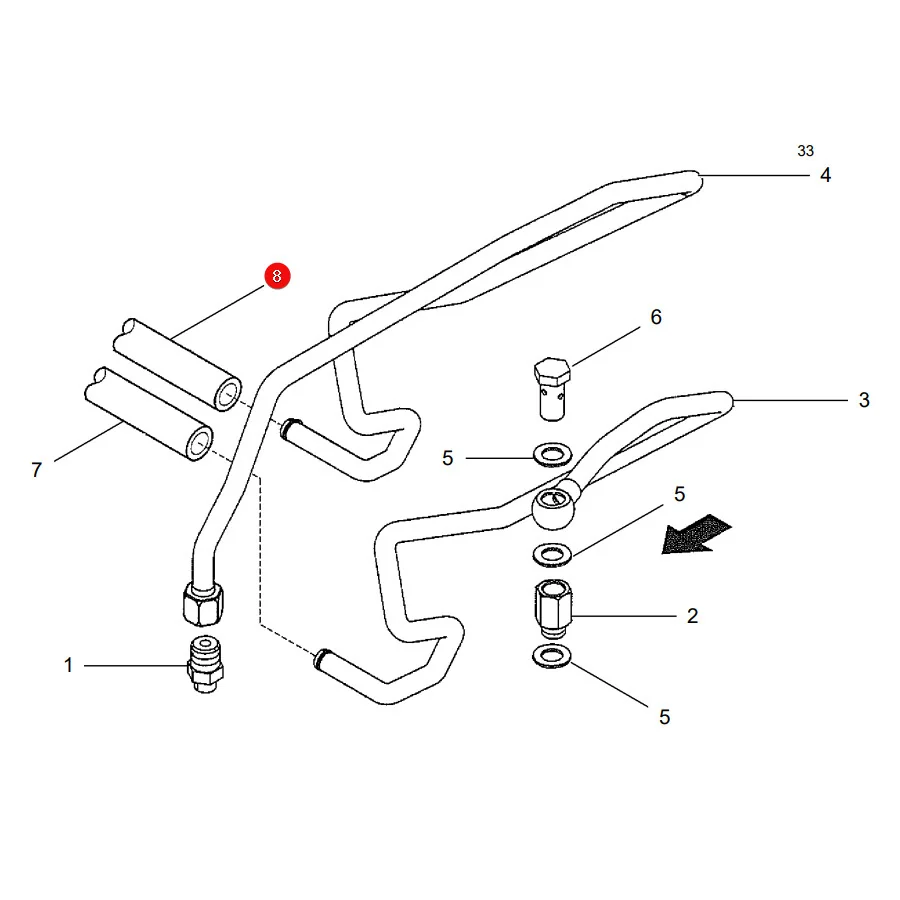AGCO - VA208720 - Schlauch Massey Ferguson