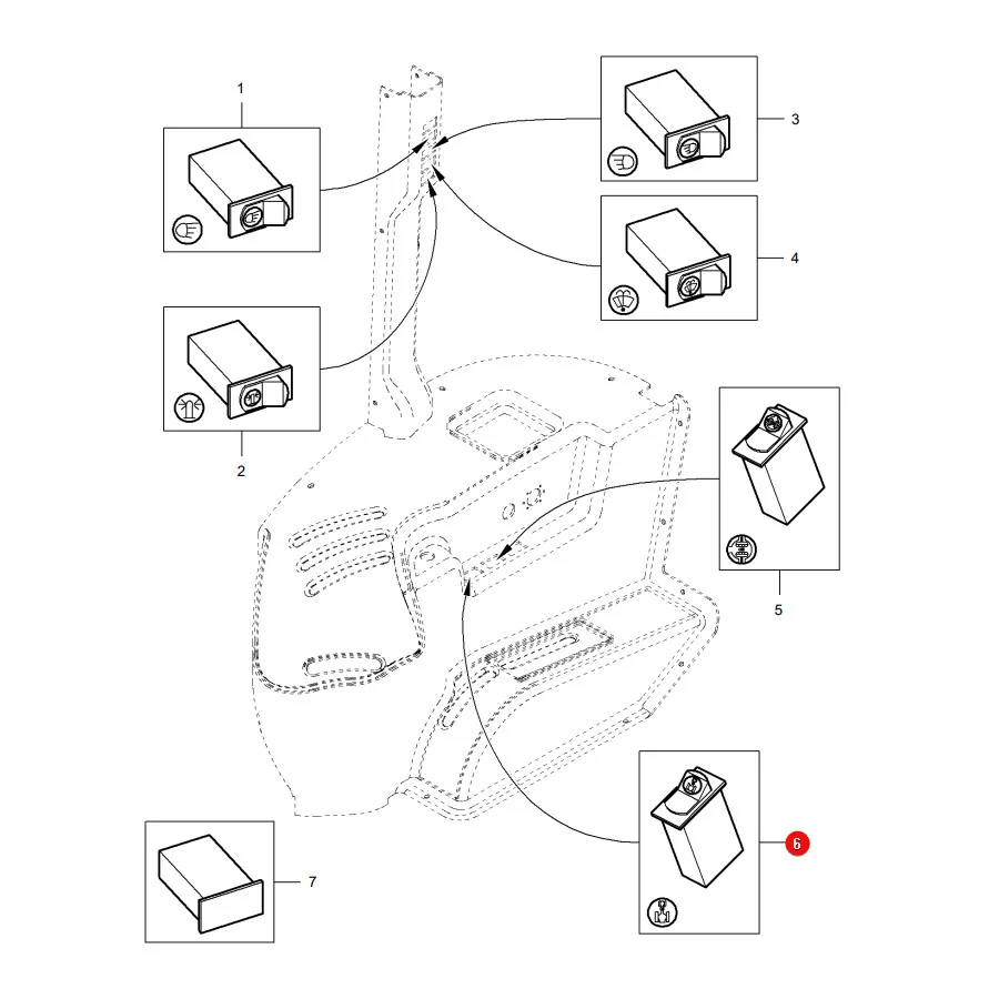 AGCO - VA338995 - Massey Ferguson Schalter