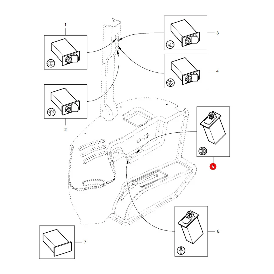AGCO - VA339083 - Massey Ferguson Differentialsperrschalter