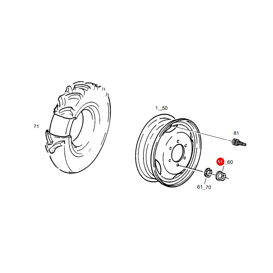 AGCO - X435510541000 - Radbolzenmutter M18 x 1,5 Fendt