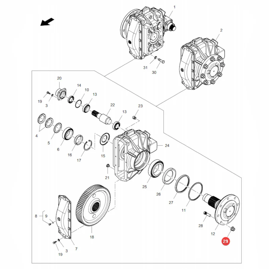 AGCO - X435612000000 - Radmutter Massey Ferguson