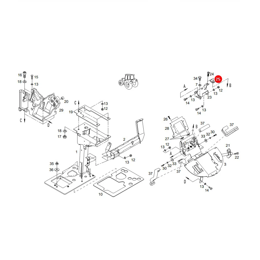 AGCO - X435722100000 - Blechmutter, Schraubbefestigung M6 Fendt