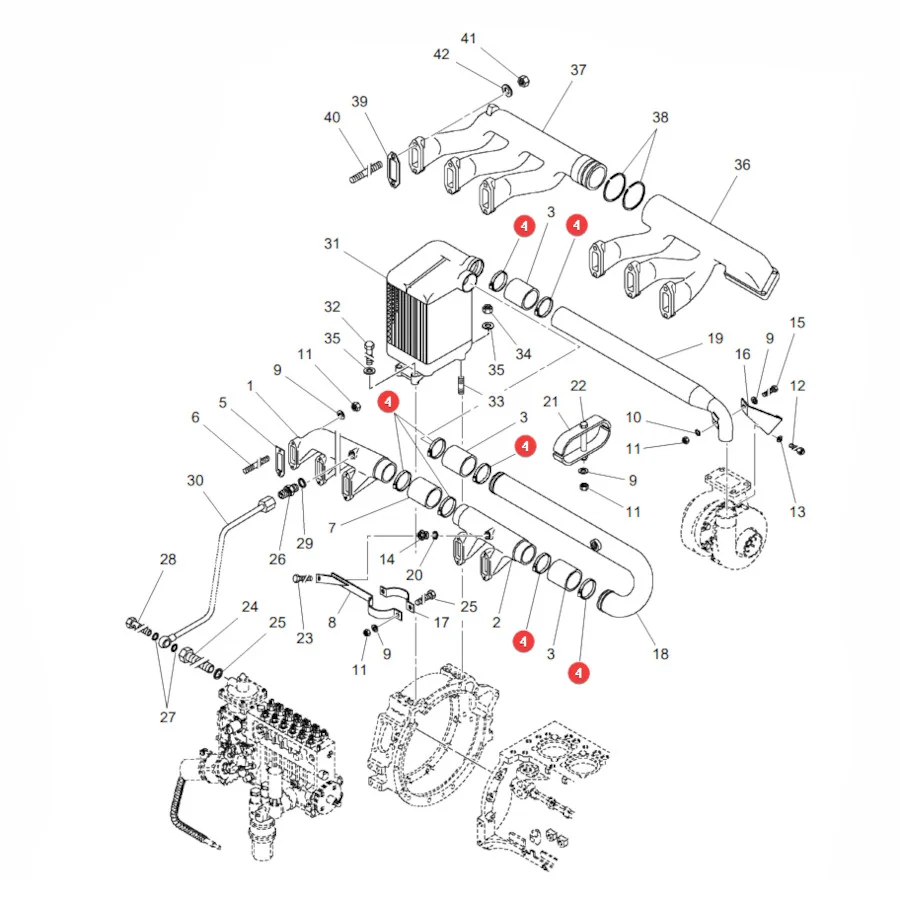 AGCO - X458648500000 - Kabelbinder Massey Ferguson