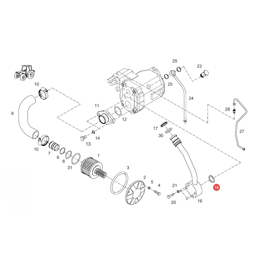AGCO - X540711100000 - Hydraulischer Gummidichtring Fendt