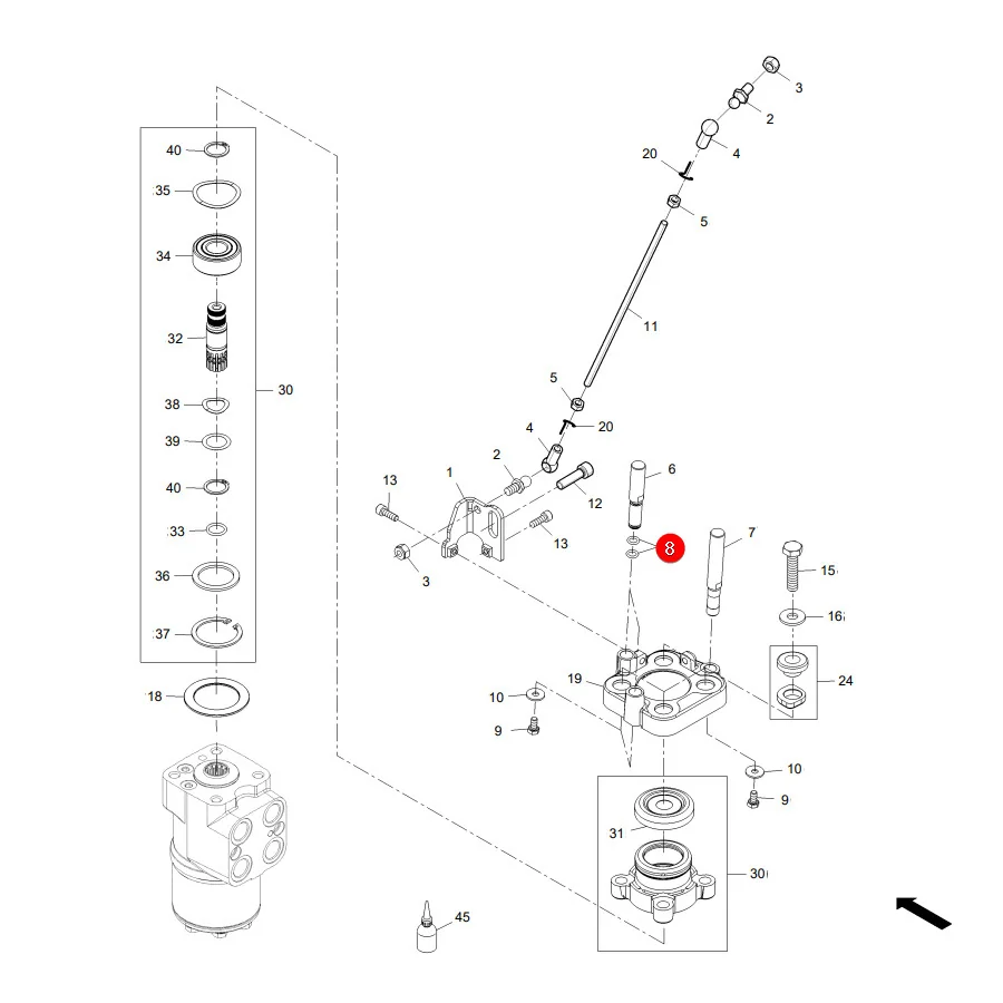 AGCO - X548817266000 - Fendt Lenksäulen-O-Ring