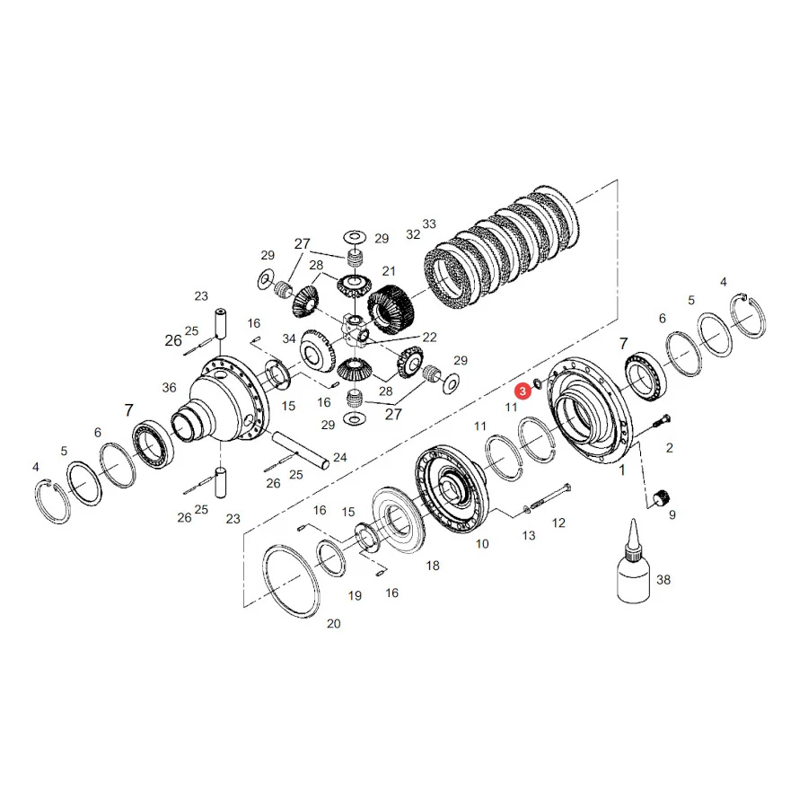 AGCO - X548823666000 - Massey Ferguson Differential-O-Ring