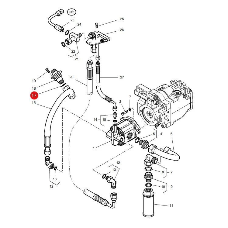 AGCO - X548887266000 - O-Ring Hydraulik Massey Ferguson