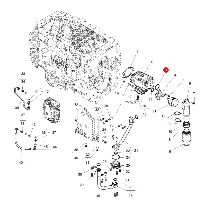 AGCO - X548935800000 - O-Ring der Hydraulikpumpe Massey Ferguson