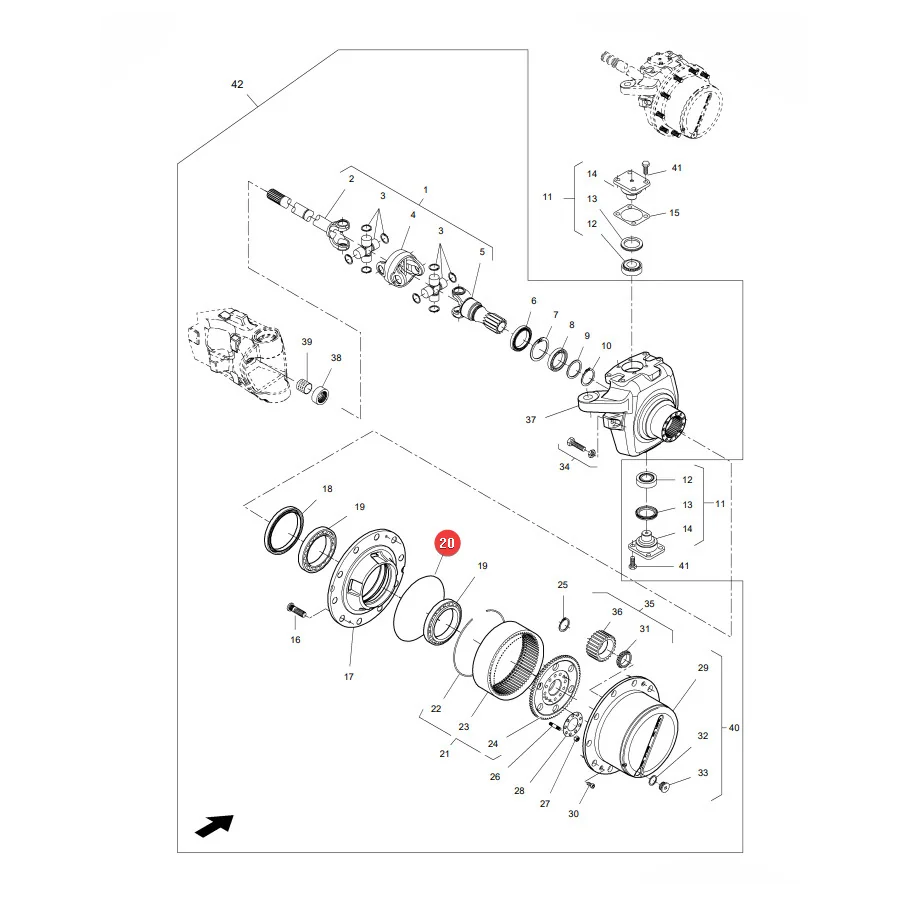 AGCO - X549032500000 - O-Ring der Vorderachse Massey Ferguson